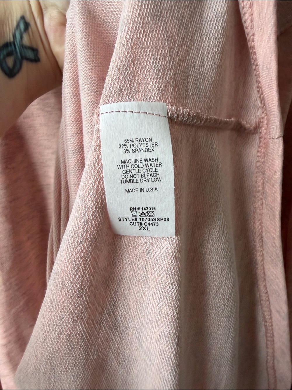 A.gain Cold-Shoulder Plus Size Pink Top Size 2X - Picture 5 of 6